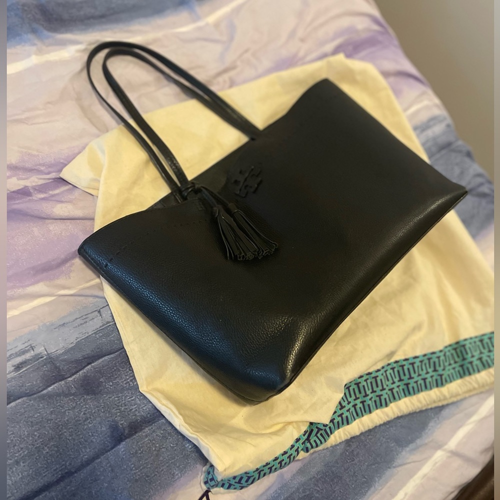 Tory Burch Black Leather Tote